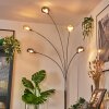 Nikkala Lampadaire Chrome, Blanc, 5 lumières
