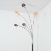 Nikkala Lampadaire Chrome, Blanc, 5 lumières