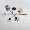 Ripoll Plafonnier, Boule lumineuse Ambre, Clair, Fumé, 6 lumières