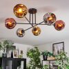 Ripoll Plafonnier, Boule lumineuse Chrome, Or, Cuivré, Fumé, 6 lumières