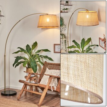 Sabadim Lampadaire Laiton, Noir, 1 lumière