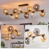 Gastor Plafonnier, Boule lumineuse Or, Noir, 10 lumières
