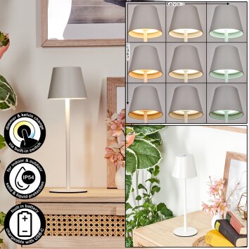 Salgadinho Lampe de table d'extérieur, Lampe à poser LED Blanc, 1 lumière