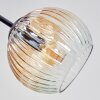 Ripoll Plafonnier, Boule lumineuse Ambre, Clair, Fumé, 6 lumières
