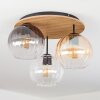 Koyoto Plafonnier, Boule lumineuse Écru, Noir, 3 lumières