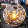 Ripoll Suspension, Boule lumineuse, Suspension grappe Ambre, Chrome, Or, Fumé, 4 lumières