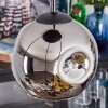 Ripoll Suspension, Boule lumineuse, Suspension grappe Ambre, Chrome, Or, Fumé, 4 lumières