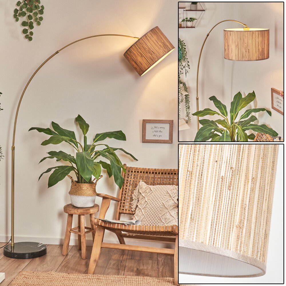 Bongal Lampadaire Laiton, Noir, 1 lumière main product photo