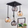 Koyoto Plafonnier, Boule lumineuse Ambre, Clair, Fumé, 5 lumières