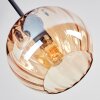 Koyoto Plafonnier, Boule lumineuse Ambre, Clair, Fumé, 5 lumières