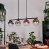 Gastor Suspension, Boule lumineuse, Suspension Bleu, Chrome, Vert, Clair, Cuivré, Fumé, 4 lumières