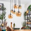 Ripoll Suspension, Boule lumineuse, Suspension Ambre, 6 lumières