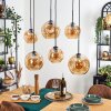 Ripoll Suspension, Boule lumineuse, Suspension Ambre, 6 lumières