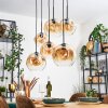 Ripoll Suspension, Boule lumineuse, Suspension Ambre, Clair, 6 lumières