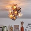 Koyoto Plafonnier, Boule lumineuse Ambre, Clair, Fumé, 8 lumières
