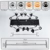 Gastor Suspension, Boule lumineuse, Suspension Ambre, Chrome, Clair, Fumé, 8 lumières