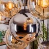 Gastor Suspension, Boule lumineuse, Suspension Ambre, Chrome, Clair, Fumé, 8 lumières