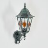 Hongkong Lampe murale d´extérieur, Applique murale Vert, Noir, 1 lumière, Détecteur de mouvement