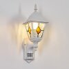Naofe Lampe murale d´extérieur, Applique murale Blanc, 1 lumière, Détecteur de mouvement
