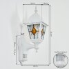 Naofe Lampe murale d´extérieur, Applique murale Blanc, 1 lumière, Détecteur de mouvement