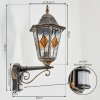 Hongkong Lampe murale d´extérieur, Applique murale Brun, Or, 1 lumière, Détecteur de mouvement