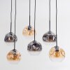 Ripoll Suspension, Boule lumineuse, Suspension Ambre, Clair, Fumé, 6 lumières