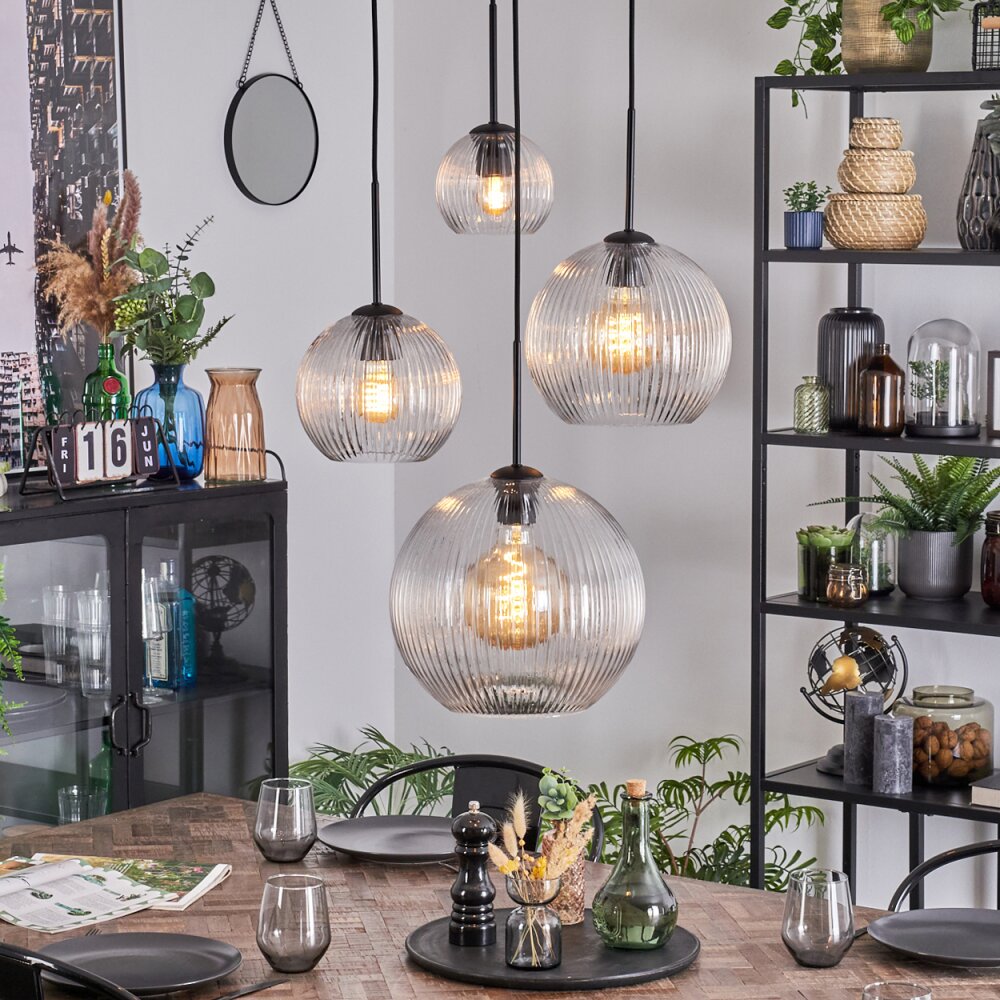 Koyoto Suspension, Boule lumineuse, Suspension grappe Clair, 4 lumières main product photo