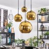 Koyoto Suspension, Boule lumineuse, Suspension grappe Or, 4 lumières