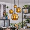 Koyoto Suspension, Boule lumineuse, Suspension grappe Or, 4 lumières