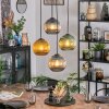 Koyoto Suspension, Boule lumineuse, Suspension grappe Bleu, Or, Vert, 4 lumières