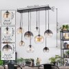 Koyoto Suspension, Boule lumineuse, Suspension Ambre, Clair, Fumé, 8 lumières