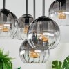 Koyoto Plafonnier, Boule lumineuse 33 cm Clair, Fumé, 5 lumières