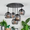 Koyoto Plafonnier, Boule lumineuse 33 cm Fumé, 5 lumières
