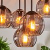 Koyoto Plafonnier, Boule lumineuse 33 cm Fumé, 5 lumières