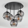 Koyoto Plafonnier, Boule lumineuse 33 cm Fumé, 5 lumières