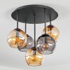 Koyoto Plafonnier, Boule lumineuse 33 cm Ambre, Fumé, 5 lumières