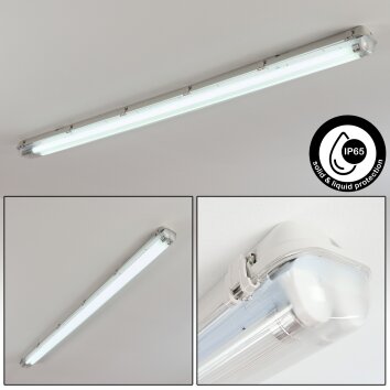 Ilena Luminaire extérieur, Luminaire de salle de bain, Plafonnier LED Gris, 1 lumière
