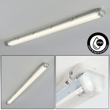 Ilena Luminaire extérieur, Luminaire de salle de bain, Plafonnier LED Gris, 1 lumière