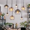 Koyoto Suspension, Boule lumineuse, Suspension Ambre, Clair, Fumé, 8 lumières