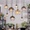 Koyoto Suspension, Boule lumineuse, Suspension Ambre, Clair, Fumé, 8 lumières