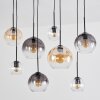 Koyoto Suspension, Boule lumineuse, Suspension Ambre, Clair, Fumé, 8 lumières