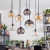 Koyoto Suspension, Boule lumineuse, Suspension Ambre, Clair, Fumé, 8 lumières
