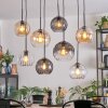 Koyoto Suspension, Boule lumineuse, Suspension Ambre, Clair, Fumé, 8 lumières