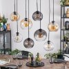 Koyoto Suspension, Boule lumineuse, Suspension Ambre, Clair, Fumé, 8 lumières