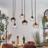Koyoto Suspension, Boule lumineuse, Suspension Ambre, Clair, Fumé, 6 lumières