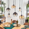 Koyoto Suspension, Boule lumineuse, Suspension Ambre, Clair, Fumé, 6 lumières