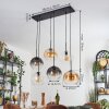 Koyoto Suspension, Boule lumineuse, Suspension Ambre, Clair, Fumé, 6 lumières