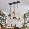 Koyoto Suspension, Boule lumineuse, Suspension Ambre, Clair, Fumé, 6 lumières