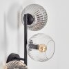 Koyoto Boule lumineuse, Applique murale Ambre, Clair, Fumé, 3 lumières