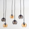 Koyoto Suspension, Boule lumineuse, Suspension Ambre, Fumé, 6 lumières